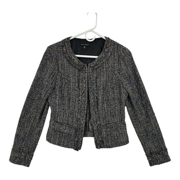 Willi Smith Fringe Tweed Blazer, Size Medium, Pre-Owned - Picture 1 of 10
